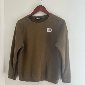The North Face Khaki Crewneck Sweatshirt Kids Large 14/16